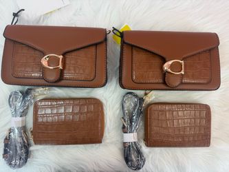 Brown Crossbody Bag and Wallet Set $80 for both
