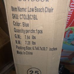 Coastrail Low Beach chair in light blue