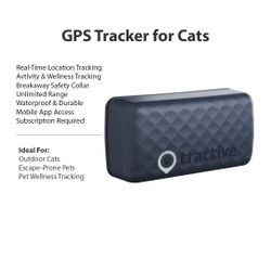 Tractive GPS Tracker for Cats – Real-Time Location, Activity Monitor, Breakaway 
Collar.