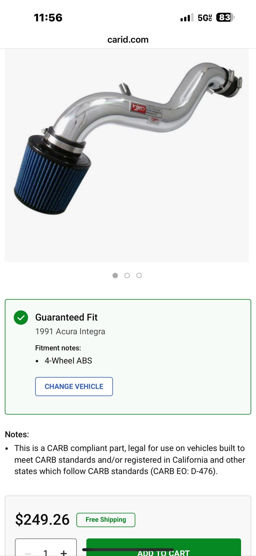 Acura Integra Intake