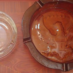 PAIR OF VINTAGE ASHTRAYS