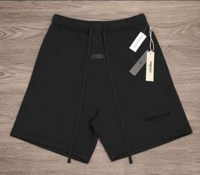 Fear of God Essentials Fleece Sweatshorts - Black - Size Medium