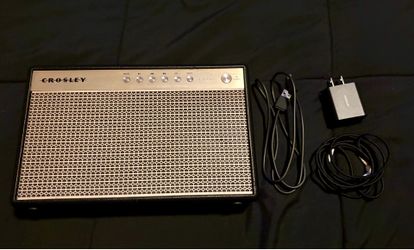 Crosley CR3112A-BK Montero Portable Rechargeable Bluetooth Speaker with USB Phone Charger, Black