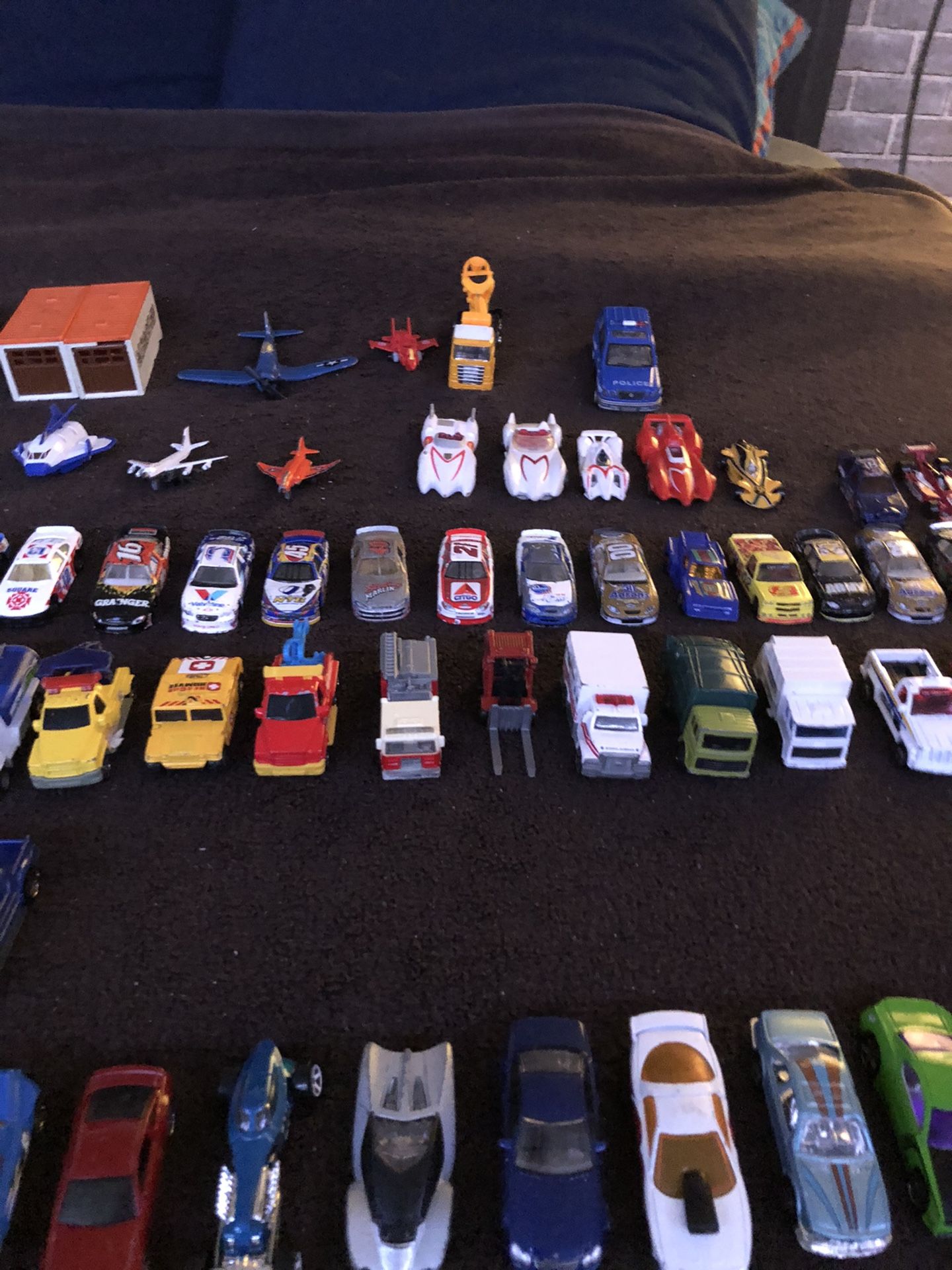 Toy cars, planes, trucks