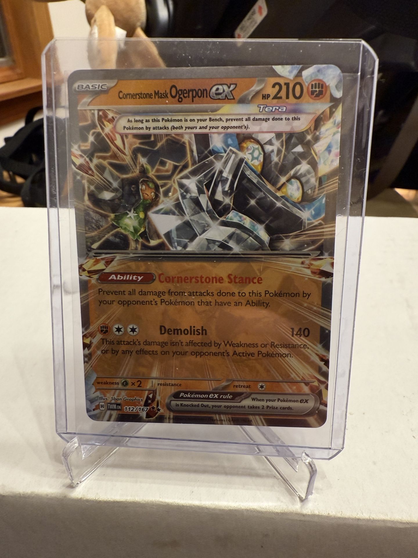 Pokemon TCG Cornerstone Mask Ogerpon ex #112/167 Twilight Masquerade Double Rare