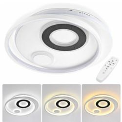 18" LED Modern Circle Ceiling Flush Light with Remote.