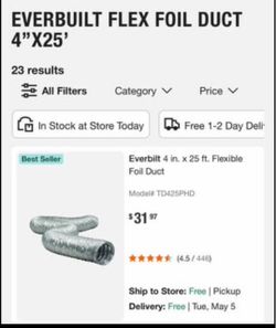 EVERBUILT Flex Foil Duct 4”x25’