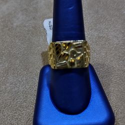 Men Gold Nugget Ring