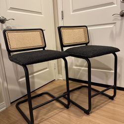Rattan Bar Stool Set - Like New - OBO