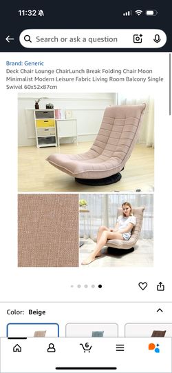 New Adjustable Soft Deck Chair Lounge Chair 360-degree Rotating