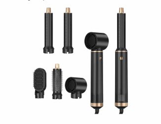 5-in-1 Hair Styler & Air Curler with Blow Dryer – Black
