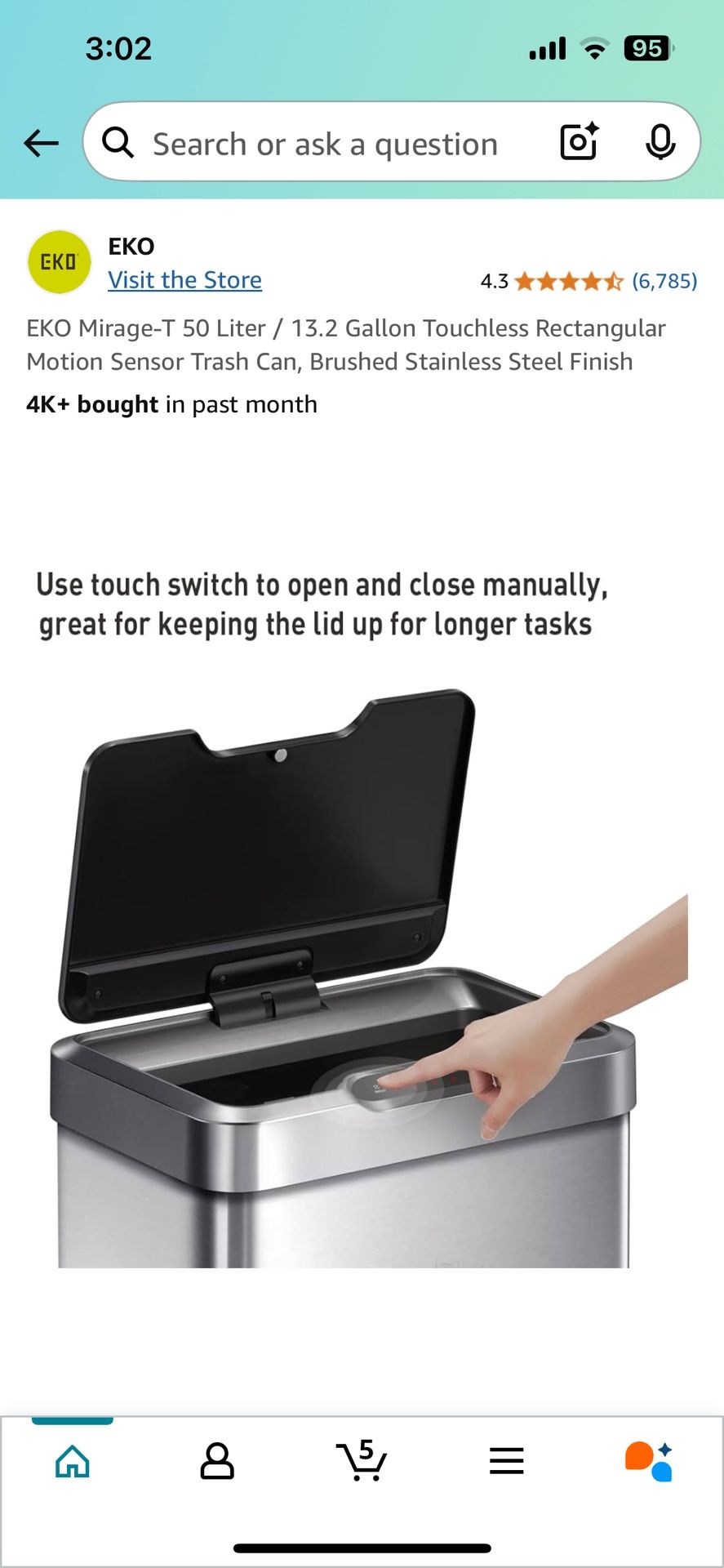 Hands-free Touchless Garbage Cans