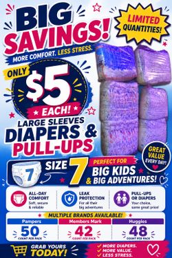 5?!?!?!?!? PULL UP FOR PULL UPS/DIAPERS