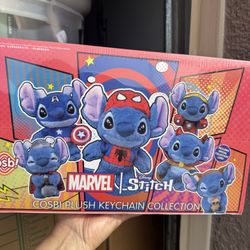 Popmart Stitch Marvel Blind Box Or Full Box 