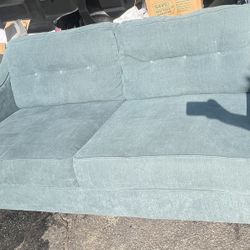 Grey-Blue Beautiful Suede Style Couch