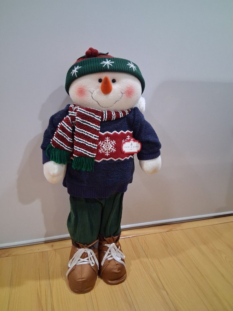 Standing Snowman Decoration 29" Tall, New