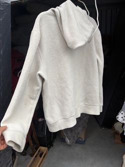 Cream Sherpa Fleece Hoodie