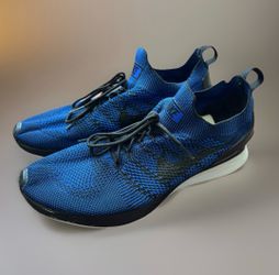 Nike Air Zoom Mariah Flyknit Racer Blue Black Running Shoes Men's Sz 12