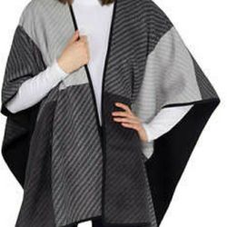 Ike Behar Reversible Wrap With High Pile Fleece