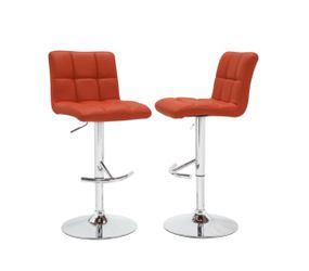 Ride 1157 Red Airlift Swivel Barstool, Set Of 2