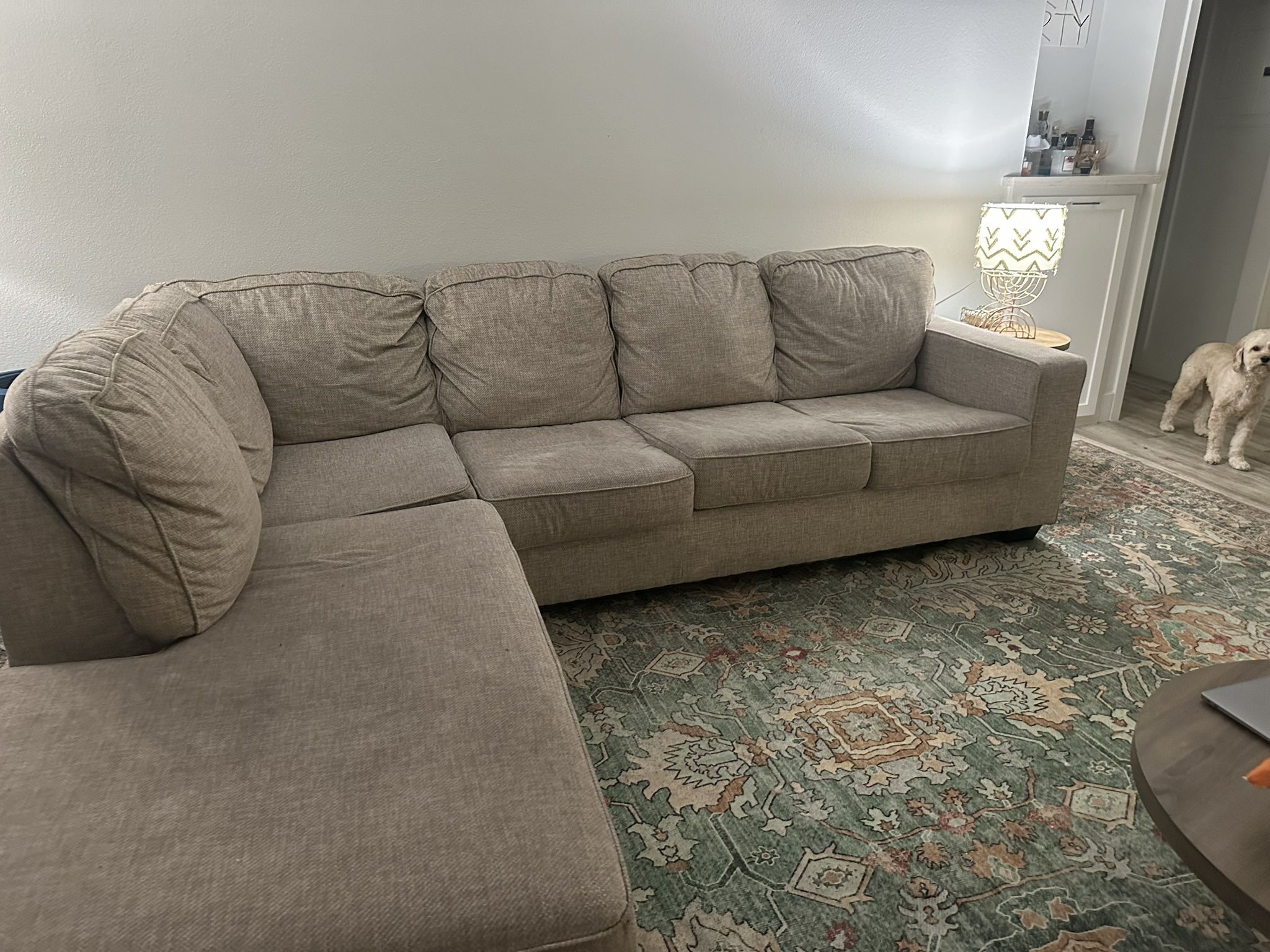 Beige Sectional Couch 