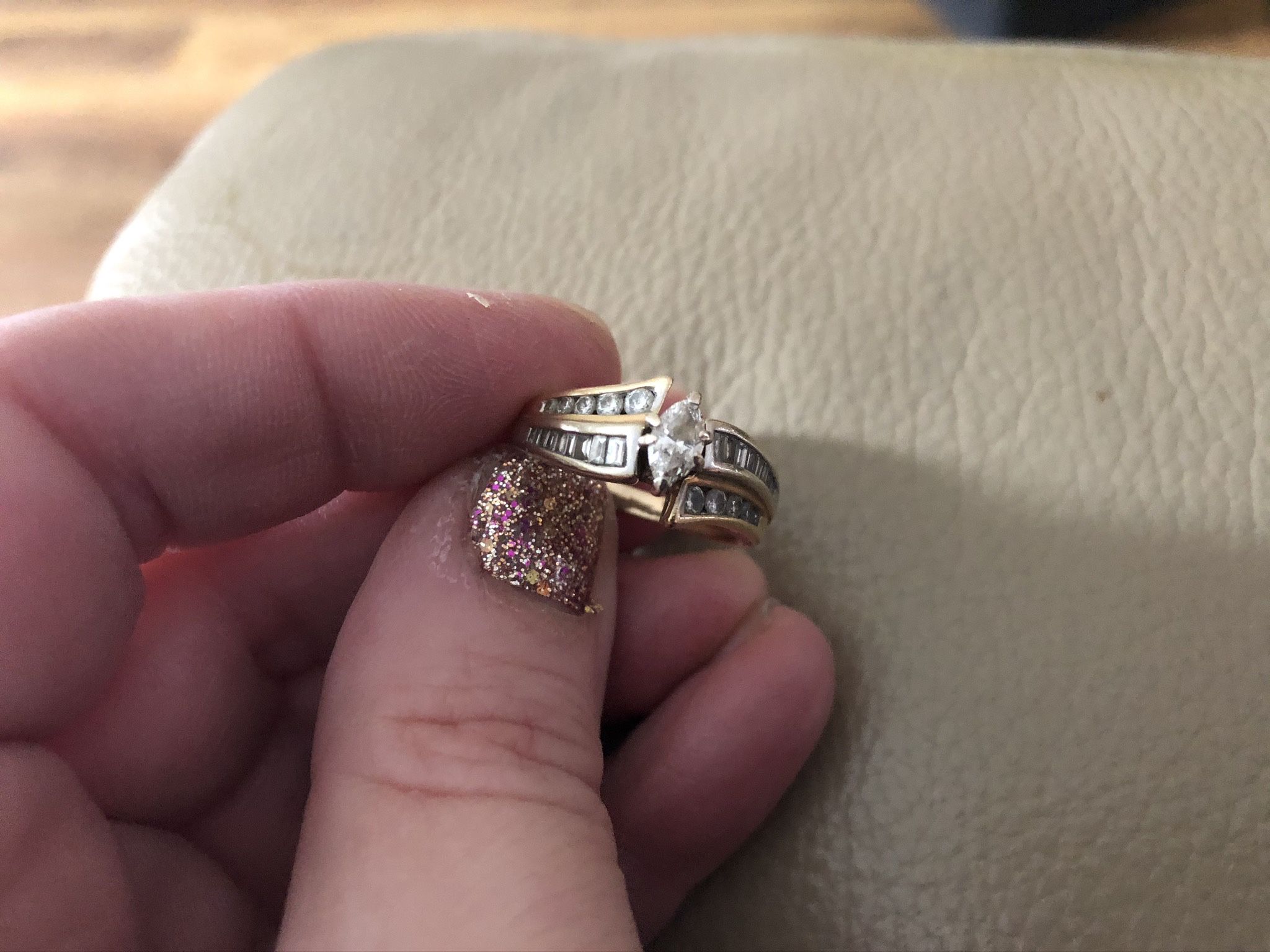 14k Gold and White Gold Ring 1ct tw