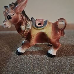 Vintage Ceramic Donkey Condiment Caddie