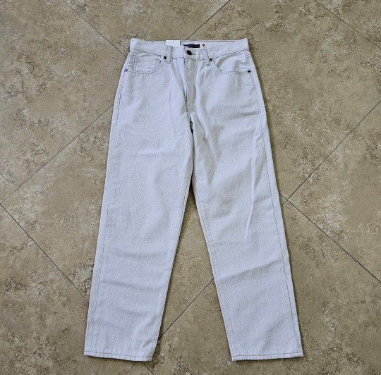 NEW Levis Women's Off White Made & Crafted Japanese Column Pants Jeans