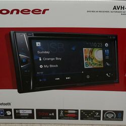 NEW STEREO PIONEER DVD, BLUETOOH, USB,AUX, MULTIMEDIA,TOUCH SCREEN COLOR, BACK UP CAMARA ADAPTER AND MICROPHONE DOUBLE DIN
