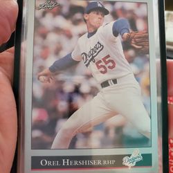 Oral Hershiser Variation '92 Leaf No Dot Behind Inc Baseball Card 