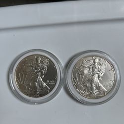 Two Silver Eaglesl coin 2019 price $150 for both 