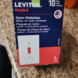 Leviton 80701-GY Wallplate 1-Gang Toggle Standard Size Nylon - $5