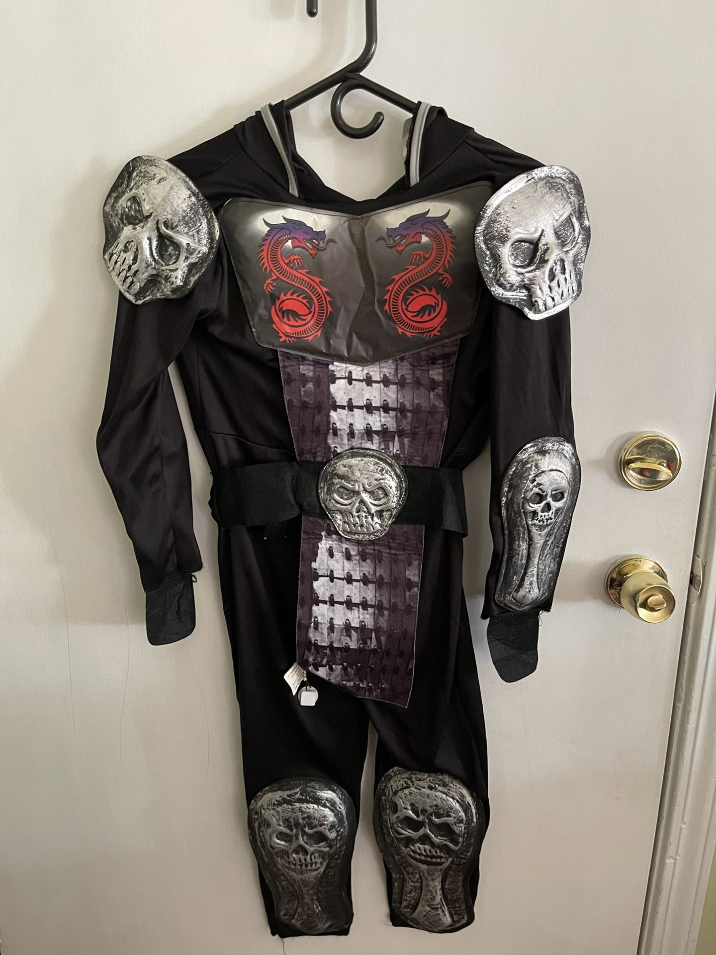 Kids Light-up Iron Skull Ninja Halloween Costume