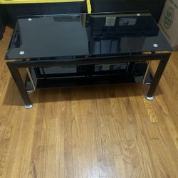 Black Mirror Glass Table 