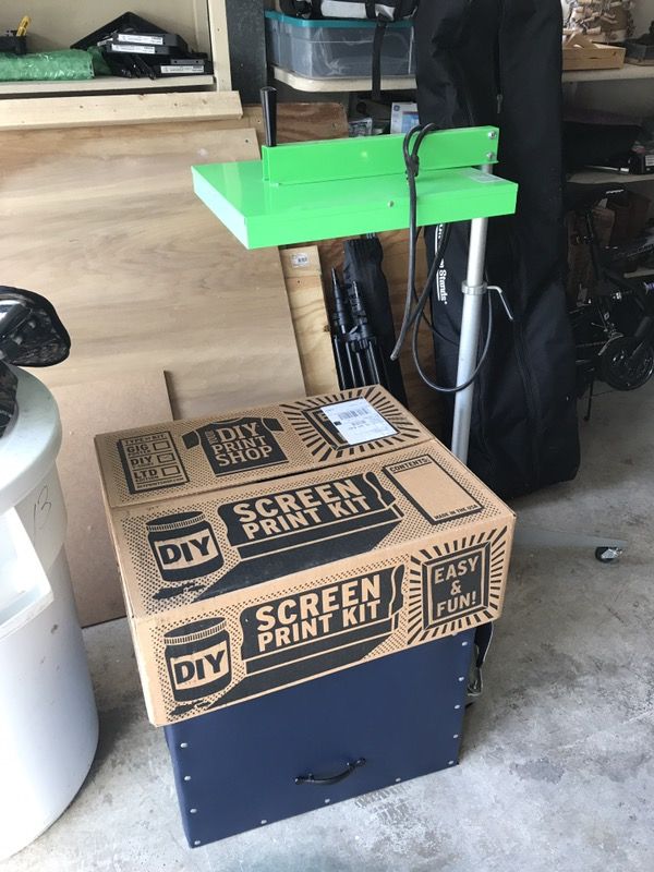 DIY SCREEN PRINTING KIT + RYONET RYO FLASH DRYER + LIGHT SAFE DRYING RACK BOX - Used twice, excellent condition!!