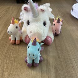 Mom Unicorn& 3baby Unicorn