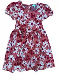 Floral 5T Short Sleeve Fit-and-Flare Dress