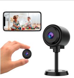 Tiny Camera for Home Security 1Pcs, 2.4GHz WiFi Portable Battery Operated with IR Night Vision