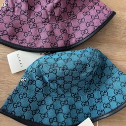 Gucci Women's Purple Gg Multicolor Canvas Bucket Hat