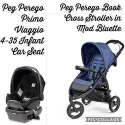 Peg Perego book cross stroller with car seat