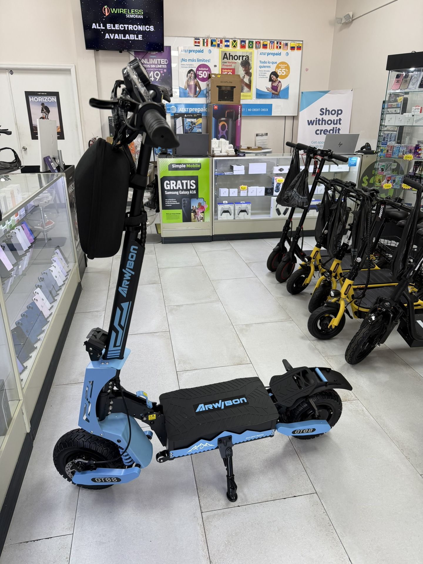 Arwibon GT08 Electric Scooter 50MPH! Finance For $50 Down Payment!!