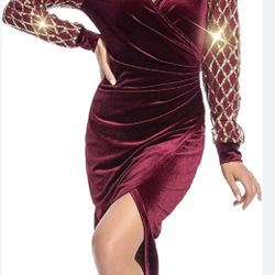 Burgundy Dress  Large -XL 