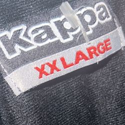 Kappa Zip Up Sweater XXL Black And Red 