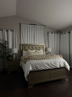 Queen Bed Frame , the two night stand , and dresser