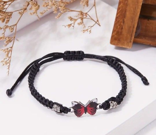 Butterfly Rope Bracelet BLACK