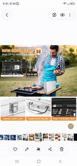 38-Piece BBQ Grill Tools Set with Case
