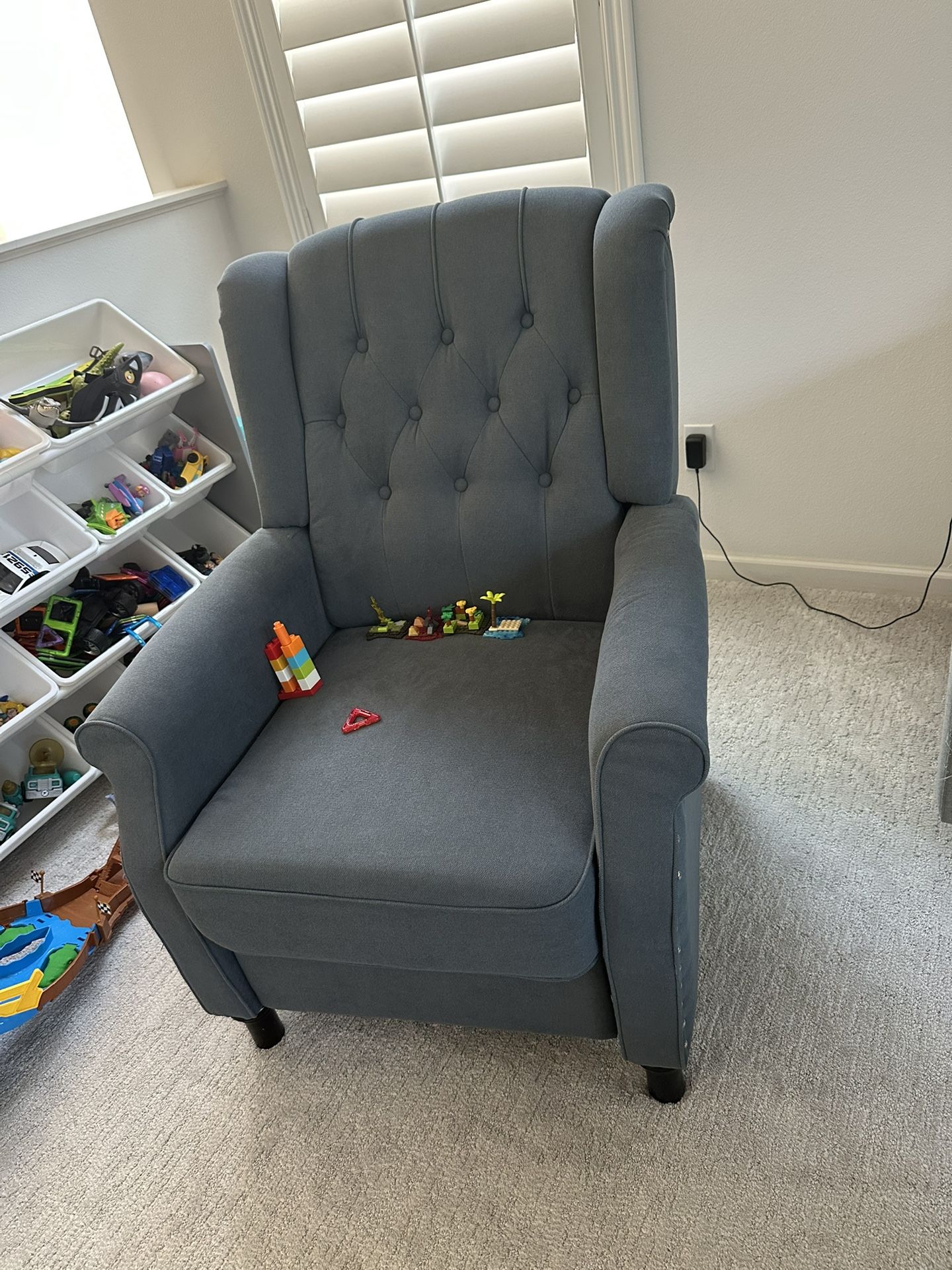 Upholstered Armchair – Blue