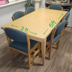 Full Dining Table Set With 6 Chairs 