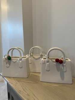 Ceramic Handbag Vase / Decorative Purse