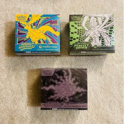3x Pokemon Cards Pokemon Centers Elite Trainer Boxes - Brand New